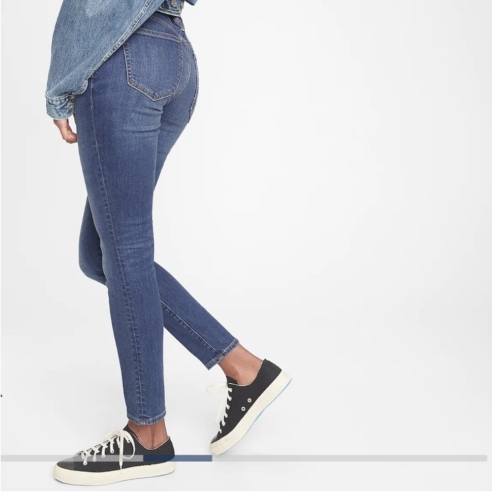 GAP 1969 True Skinny Jeans Slim Fit Mid Rise Stretch Denim Blue SIZE 34/18R - Picture 4 of 9